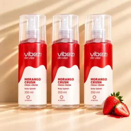 Imagem do produto Kit 3 Body Splash Vibez da Vez! Morango Crush