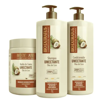 Imagem do produto Kit Bio Extratus Umectante Coco Hidratação Shampoo Cond Másc