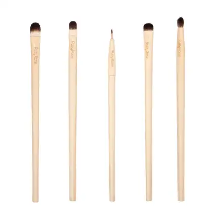 Imagem do produto Kit 5 Pincéis para olhos Linha Glass Ruby Rose para Aplicar Sombra Delinear Precisão e Corretivo