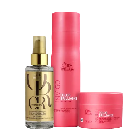Imagem do produto Kit Wella Professionals Invigo Color Brilliance Oil Trio (3 Produtos)