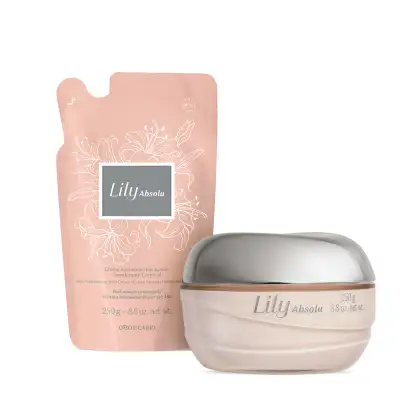 Imagem do produto Combo Lily Absolu:  Creme Acetinado  Hidratante Desodorante  250g + Refil 250g