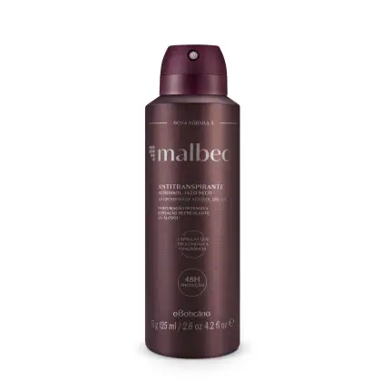 Imagem do produto o Boticário Malbec Antitranspirante Aerossol - Desodorante Masculino 125ml