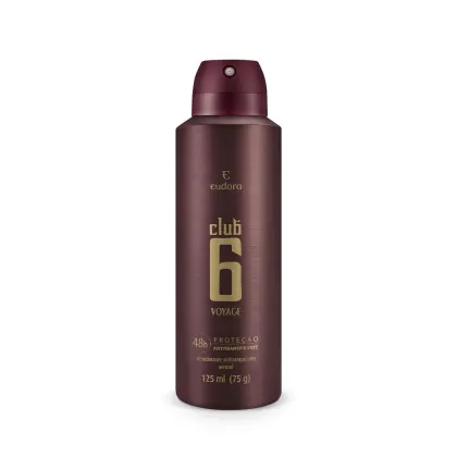 Imagem do produto Desodorante Antitranspirante Aerossol Club 6 Voyage 125ml/75g