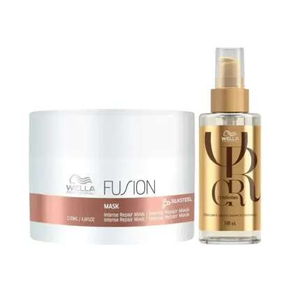 Imagem do produto Kit Wella Professionals Óleo Oil Reflections 100ml + Máscara Fusion 150ml