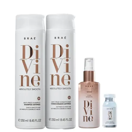 Imagem do produto Kit Braé Divine - Shampoo 250ml + Condicionador 250ml + Sérum 60ml + Ampola 13ml