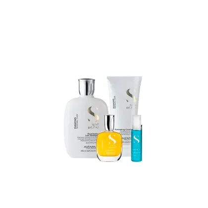 Imagem do produto Kit Alfaparf Semi Di Lino Diamond Cristalli Essential (4 Produtos)