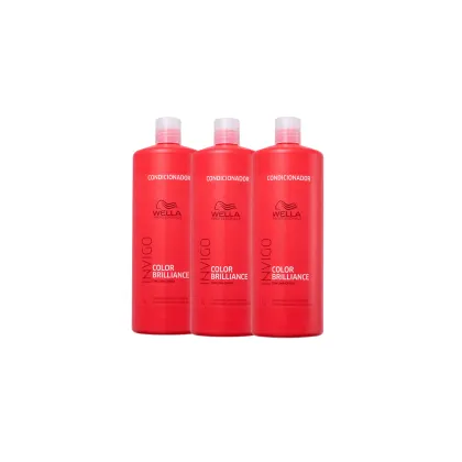 Imagem do produto Kit 3 Color Brilliance Condicionador 1L - Wella