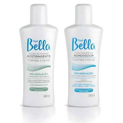 Imagem do produto Kit Pré Pós Depilação Depil Bella Loção Adstringente + Oleo Removedor de Cera