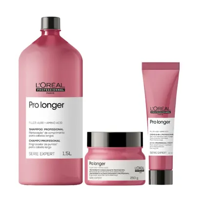 Imagem do produto Kit Loreal Pro Longer Shampoo 1500ml + Leave-in 150ml + Máscara 250ml
