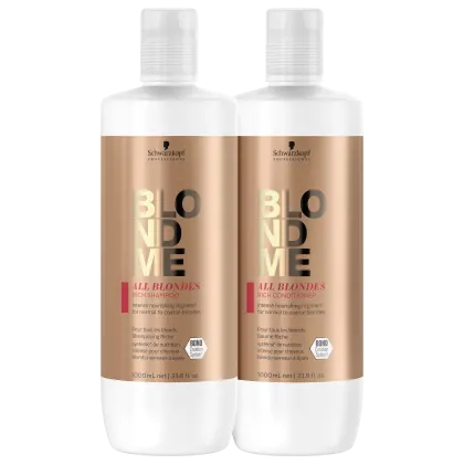 Imagem do produto Kit Schwarzkopf Professional BlondMe Enriquecido para Todos os Loiros Salon Duo (2 Produtos)