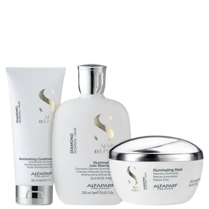 Imagem do produto Kit Alfaparf Semi Di Lino Diamond Tripla Ação (3 Produtos)