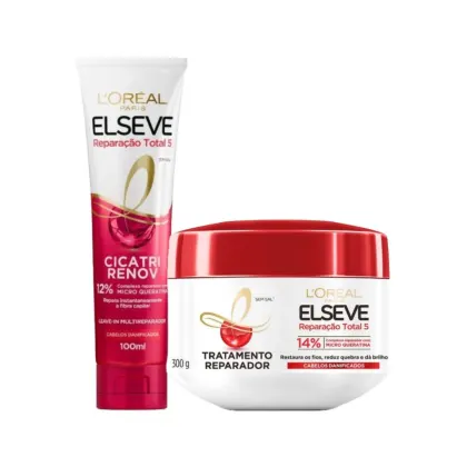 Kit Elseve L’Oréal Paris Reparação Total 5 Duo Care, 2 produtos.