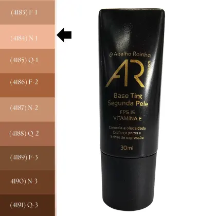 Imagem do produto Abelha Rainha AR Maquiagem Base Tint Segunda Pele Bege Claro N-1 FPS 15 30ml