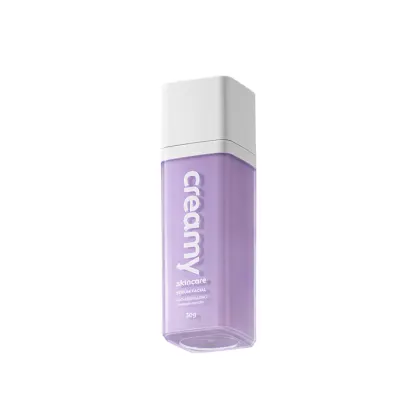 Frasco de serum facial  Pro-Adapaleno da marca Creamy, com embalagem branca e lilás, contendo 30g do produto. O rótulo apresenta o nome da marca "Creamy" em destaque.