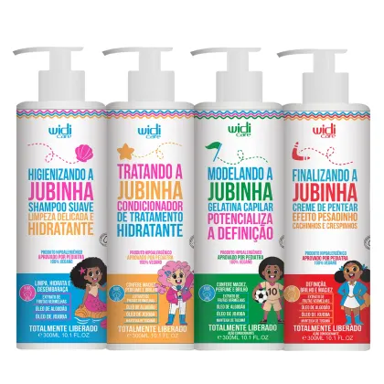 Kit Widi Care Jubinha Quarteto Care, 4 produtos.