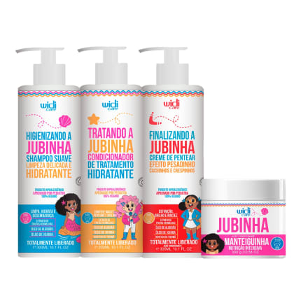 Kit Widi Care Jubinha Quarteto Infantil, 4 produtos.