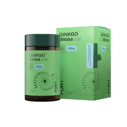 Imagem do produto FortLife Pharma Ginkgo Biloba 240mg - Suplemento Vitamínico (60 Cápsulas)