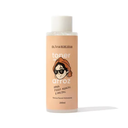 Imagem do produto Toner de Arroz - Olívia Bebe Água Tônico Facial Hidratante para Peles Oleosas e Mistas 200ml