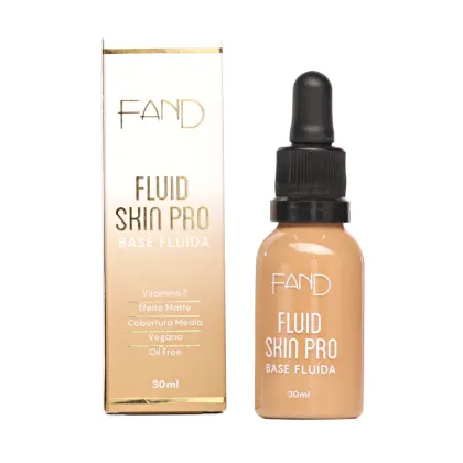 Base Líquida Fand Cosméticos Fluid Skin Pro, 30ml.