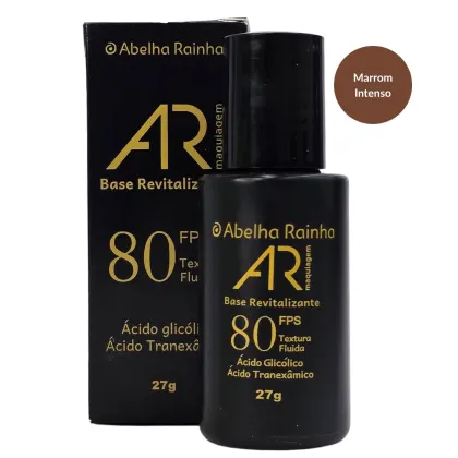 Imagem do produto Abelha Rainha AR Maquiagem Base Revitalizante Marrom Intenso FPS 80 27g
