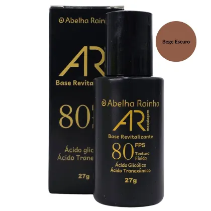 Imagem do produto Abelha Rainha AR Maquiagem Base Revitalizante Bege Escuro FPS 80 27g