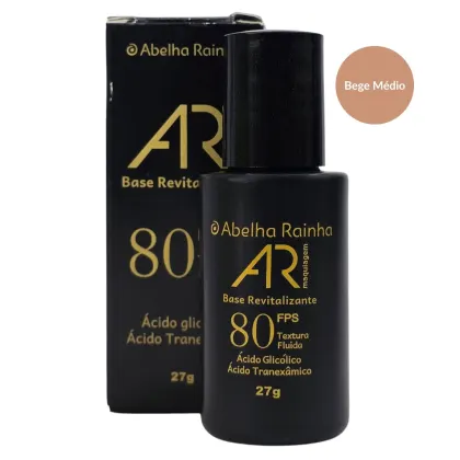 Imagem do produto Abelha Rainha AR Maquiagem Base Revitalizante Bege Médio FPS 80 27g
