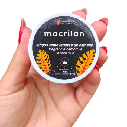 Imagem do produto Lenços Removedores de esmalte Macrilan 35 lenços Aroma:Camomila