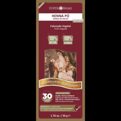 Imagem do produto Henna Surya  pó louro sueco 50gr