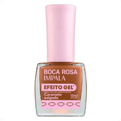 Imagem do produto Esmalte Efeito Gel Impala Boca Rosa Caramelo Salgado 11ml
