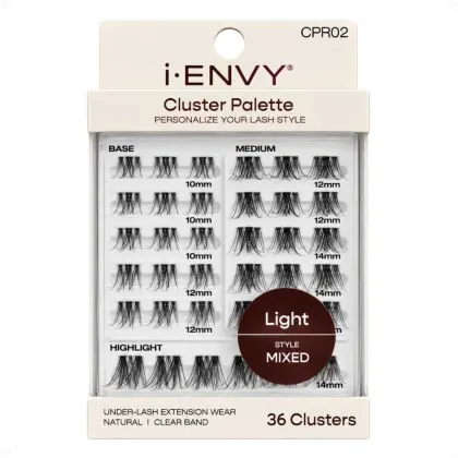 Imagem do produto Paleta De Cílios Postiços Kiss Ny I-Envy Cluster Palette Light Style Mixed Cpr02