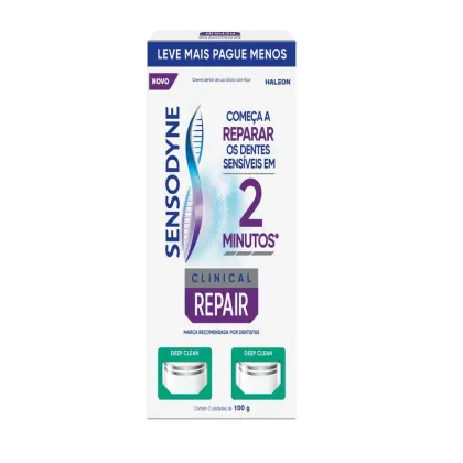 Imagem do produto Kit Sensodyne Clinical Repair Deep Clean Creme Dental Com 2 Unidades De 100g Cada