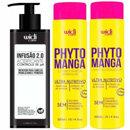 Imagem do produto Kit Widi Care Phytomanga - Shampoo + Condicionador + Acidificante 2.0