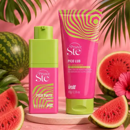 Imagem do produto Kit Pico Pulse + Pico Lub Prazer Set Intt Melancia Lubrificante Beijável