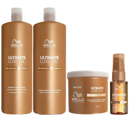 Imagem do produto Kit Wella Ultimate Luxe Oil - Shampoo & Condicionador 1L + Máscara 500ml + Óleo 30ml
