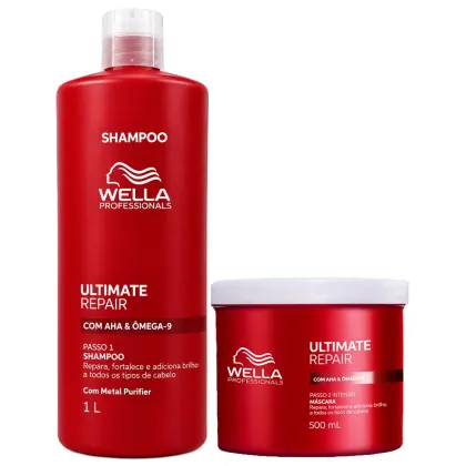 Imagem do produto Kit Wella Ultimate Repair - Shampoo 1L + Máscara 500ml