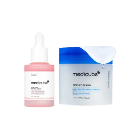 Imagem do produto Medicube Peptídeo com PDRN 30ml + Pads de Skincare 70 un