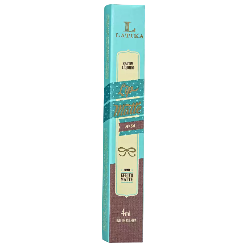 Latika Lip Matte Nude Nº 34 - Batom Líquido 4ml