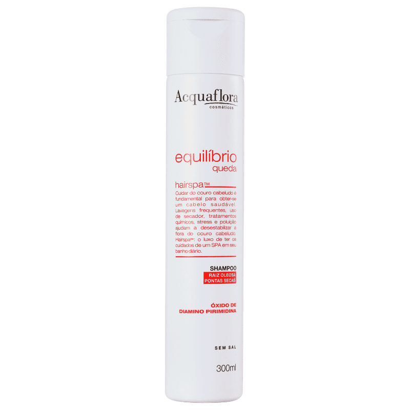 Acquaflora Equilíbrio Queda Raiz Oleosa Pontas Secas - Shampoo Antiqueda 300ml