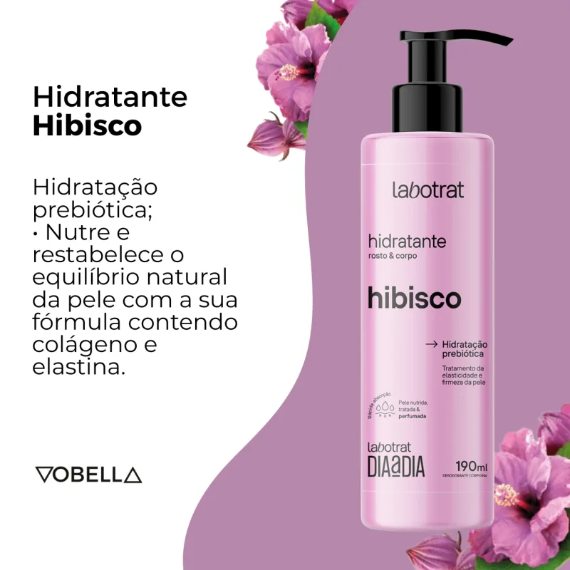 Kit Hidratante Esfoliante E Body Splash Hibisco Labotrat