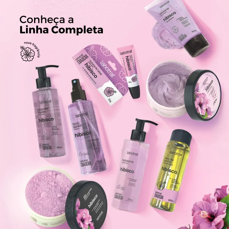 Kit Hidratante Esfoliante E Body Splash Hibisco Labotrat