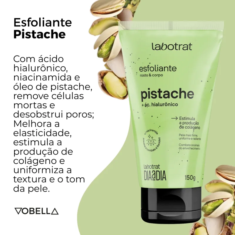 Kit Hidratante Esfoliante E Body Splash Pistache Labotrat