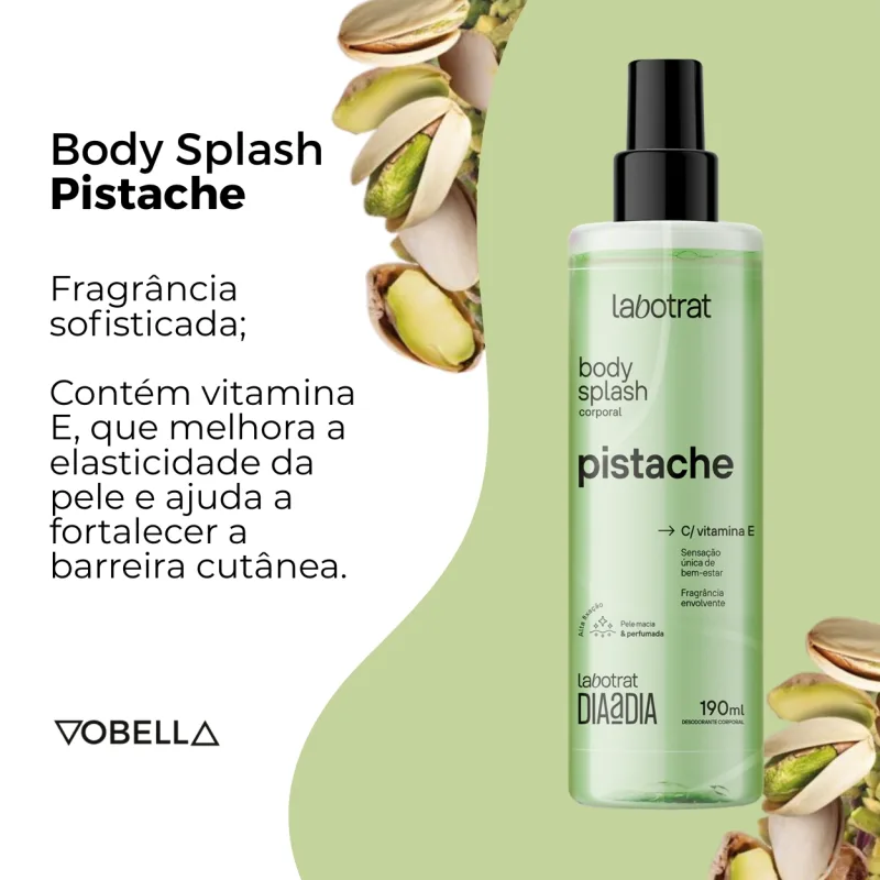 Kit Hidratante Esfoliante E Body Splash Pistache Labotrat
