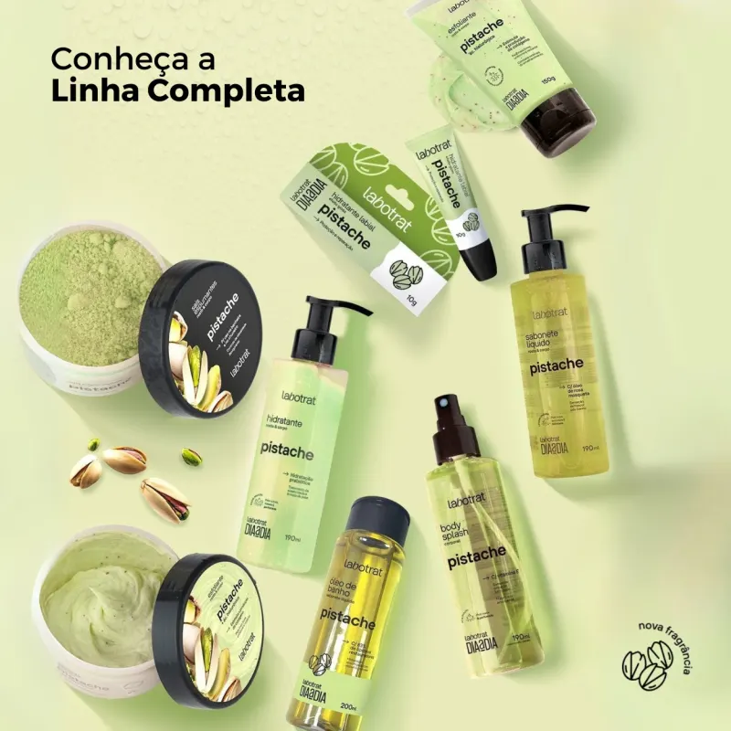Kit Hidratante Esfoliante E Body Splash Pistache Labotrat