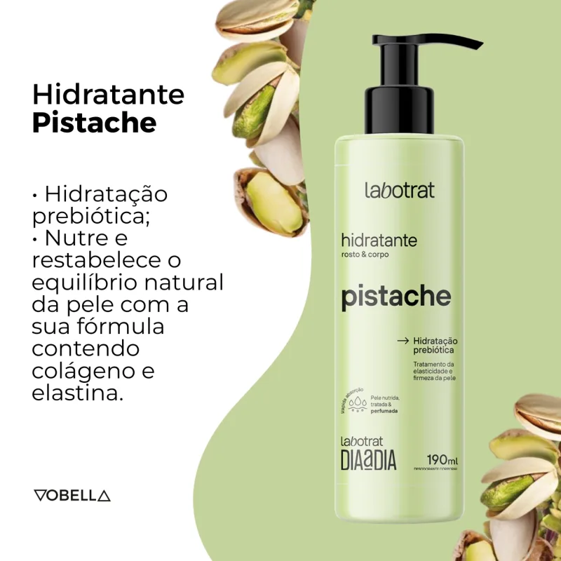 Kit Hidratante Esfoliante E Body Splash Pistache Labotrat
