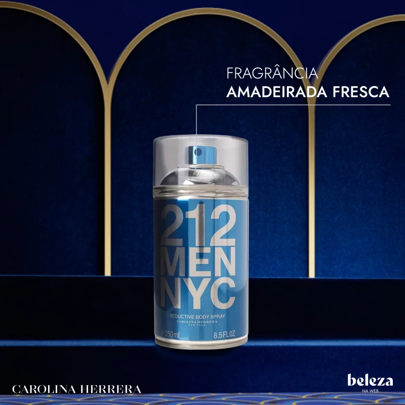 Carolina Herrera 212 NYC Seductive - Body Spray Masculino 250ml
