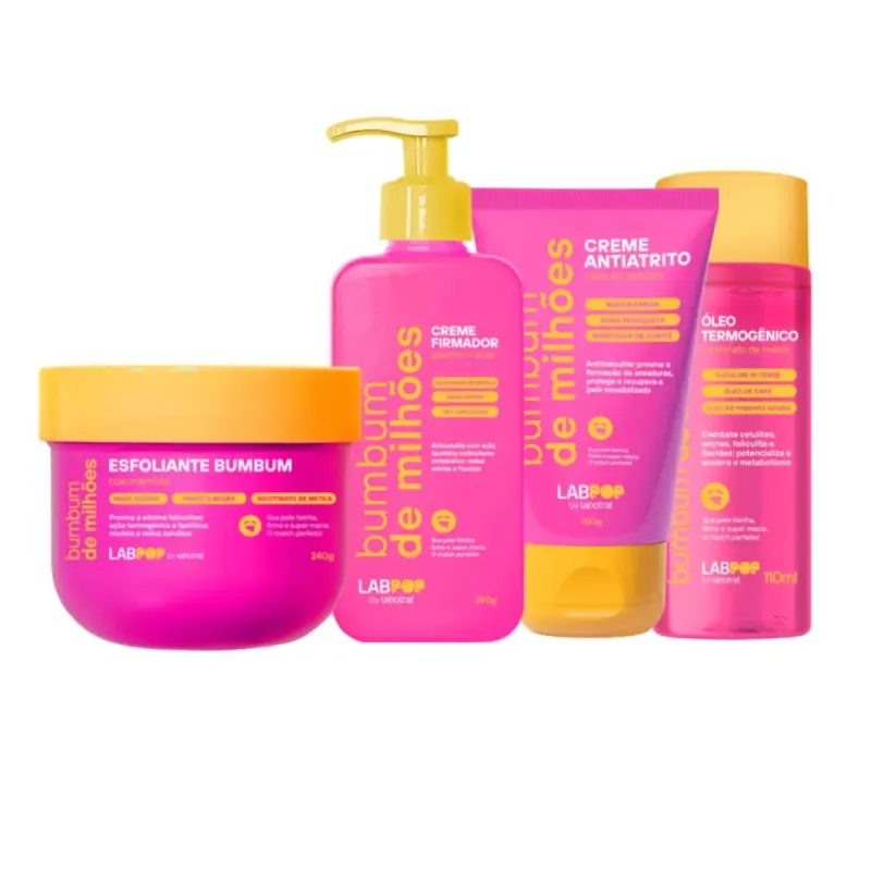 Kit Completo Cuidado Corporal Bumbum Milhões Labpop Labotrat