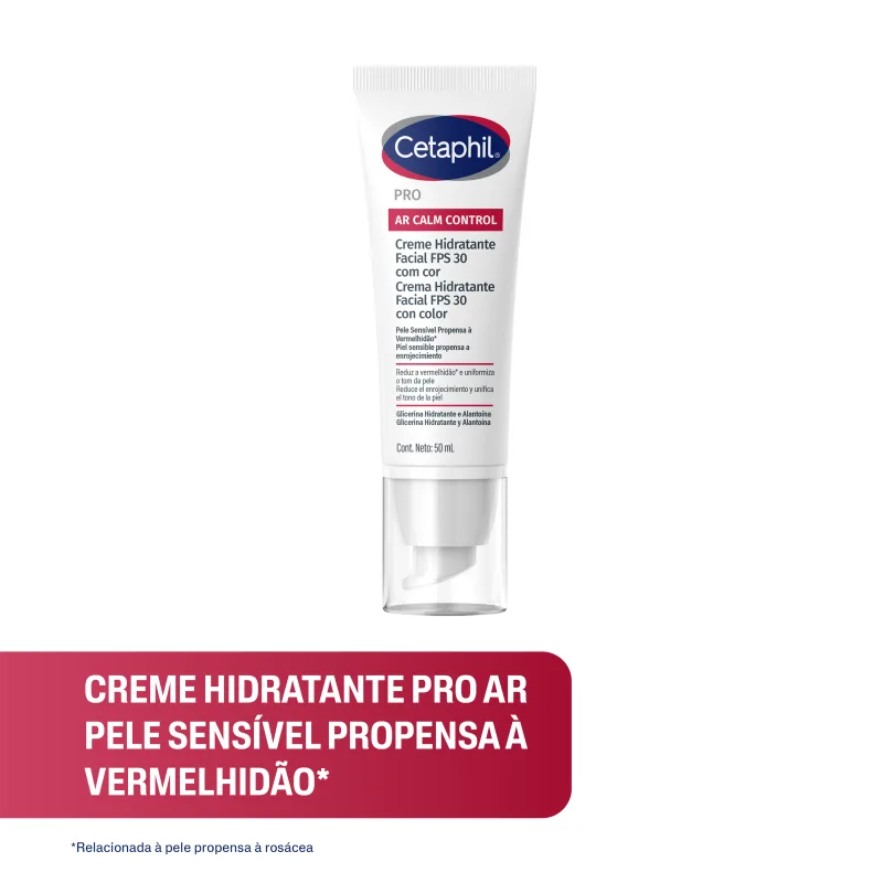 Cetaphil Pro AR Calm Control FPS 30 - Creme Hidratante Facial com Cor 50ml