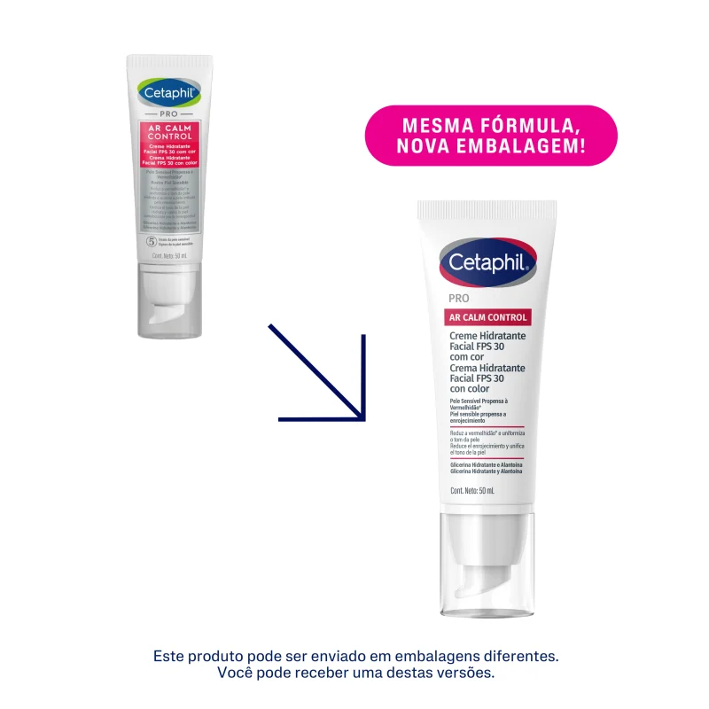 Cetaphil Pro AR Calm Control FPS 30 - Creme Hidratante Facial com Cor 50ml