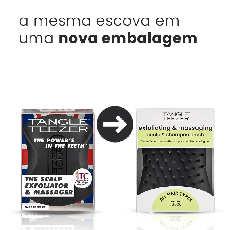 Tangle Teezer Scalp Exfoliator Black - Escova de Cabelo