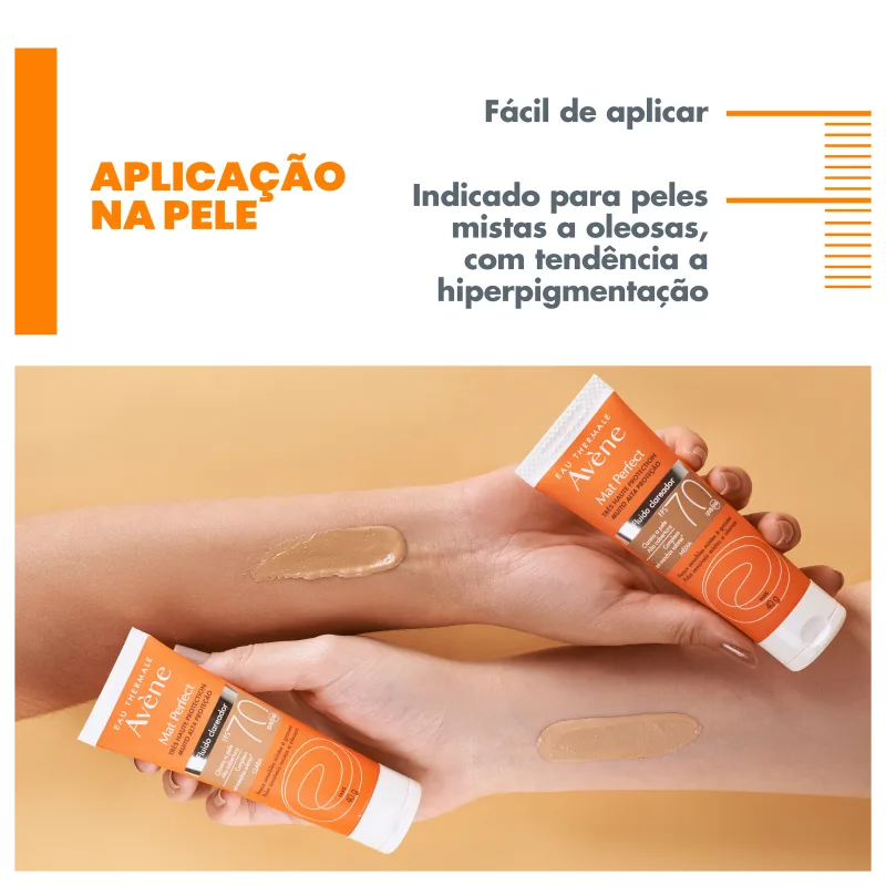 Avène Mat Perfect Clareador FPS 70 Tom Claro - Protetor Solar Facial Fluido 40g